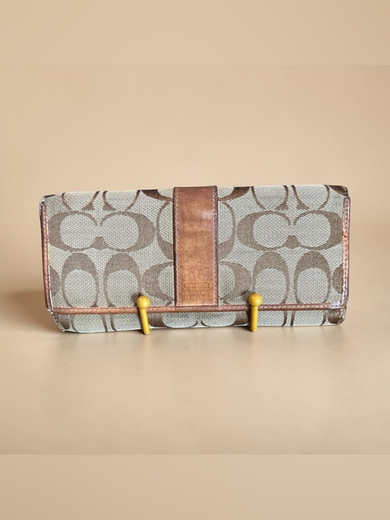 Coach Handbags - Coach “Project” Signature Canvas Wallet in Tan and Brown